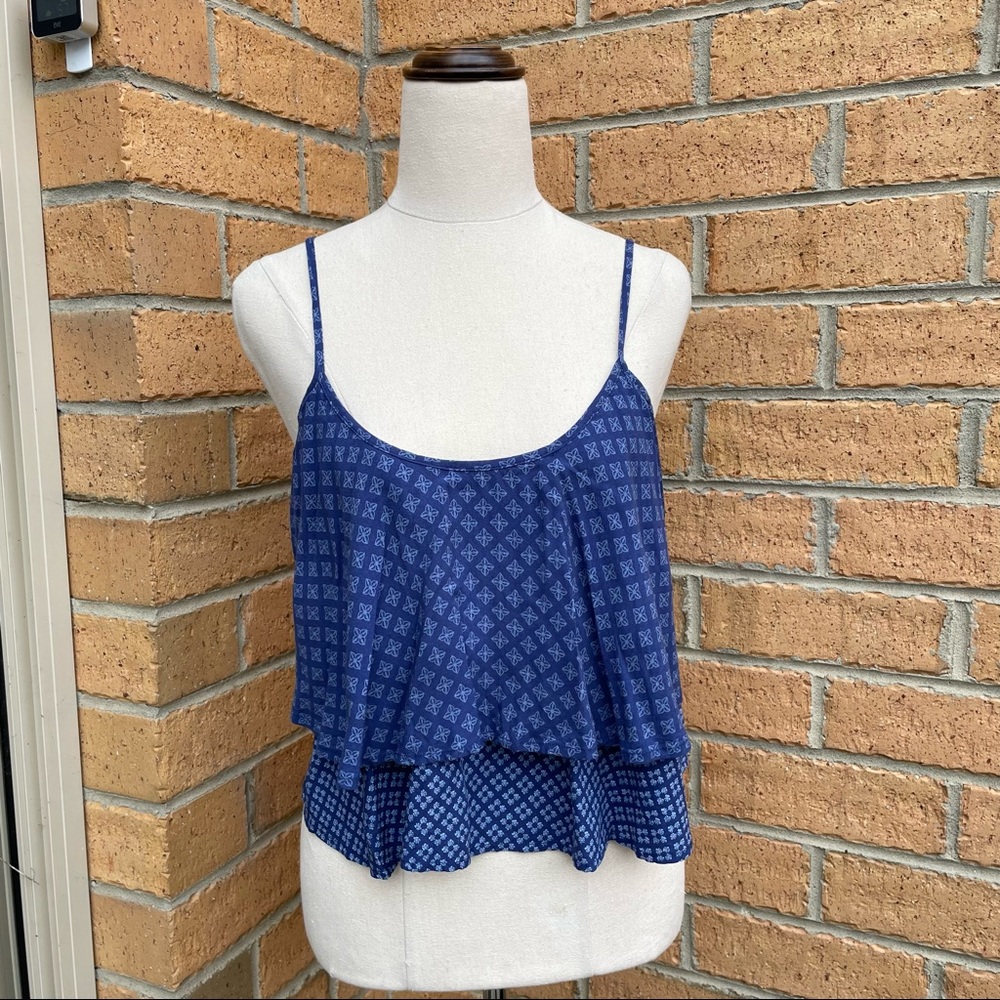 JUST JEANS Crop Layered Singlet Purple Size 12 Casual Beach Summer Party - Picture 1 of 7
